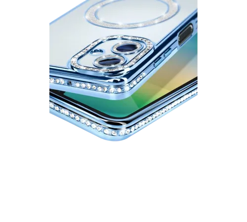Samsung Galaxy A06 Joke Simli Magneticsafe Kılıf - Mavi