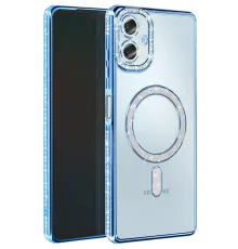 Samsung Galaxy A06 Joke Simli Magneticsafe Kılıf - Mavi