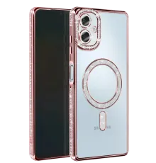 Samsung Galaxy A06 Joke Simli Magneticsafe Kılıf - Pembe