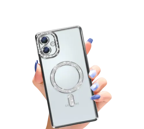 Samsung Galaxy A06 Joke Simli Magneticsafe Kılıf - Siyah