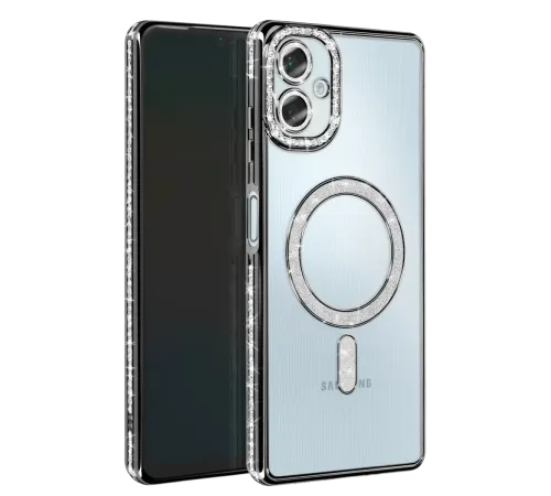 Samsung Galaxy A06 Joke Simli Magneticsafe Kılıf - Siyah