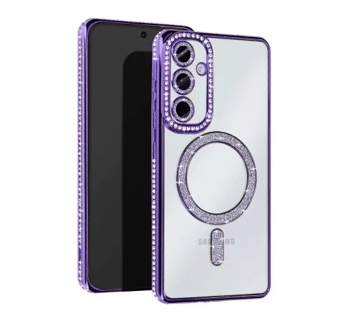 Samsung Galaxy A26 Joke Simli Magneticsafe Kılıf - Derin Mor