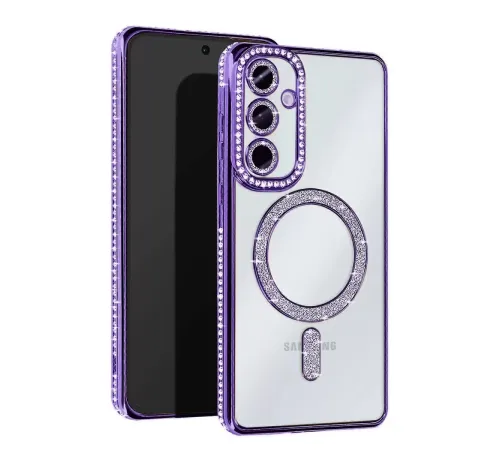 Samsung Galaxy A56 Joke Simli Magneticsafe Kılıf - Derin Mor