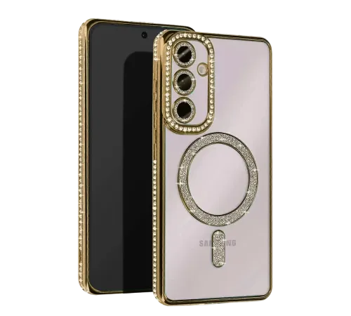 Samsung Galaxy A56 Joke Simli Magneticsafe Kılıf - Gold