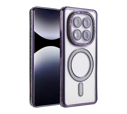 Xiaomi Redmi Note 14 Pro 5G Joke Simli Magneticsafe Kılıf - Derin Mor
