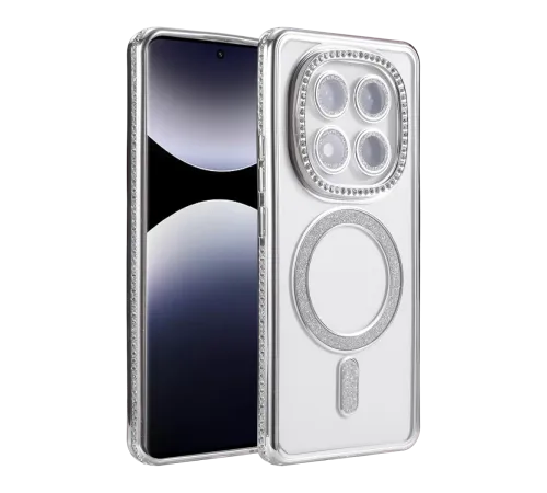 Xiaomi Redmi Note 14 Pro 5G Joke Simli Magneticsafe Kılıf - Gümüş