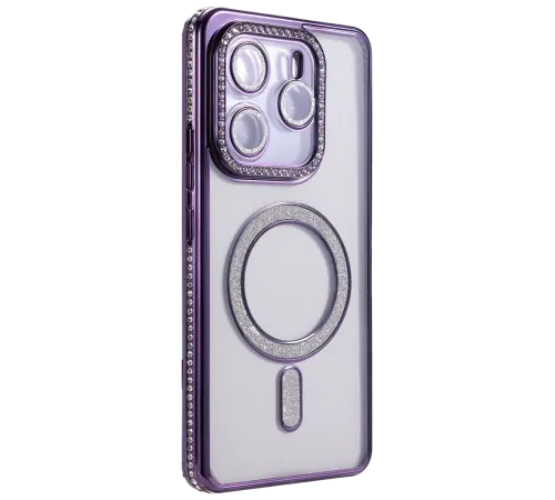 Xiaomi Redmi Note 14 4G Joke Simli Magneticsafe Kılıf - Derin Mor