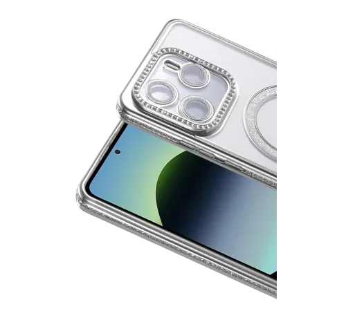 Xiaomi Redmi Note 14 4G Joke Simli Magneticsafe Kılıf - Gümüş