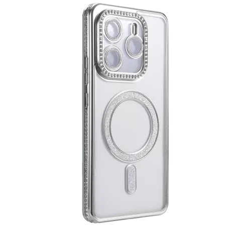 Xiaomi Redmi Note 14 4G Joke Simli Magneticsafe Kılıf - Gümüş