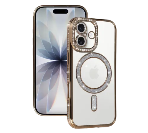 Apple iPhone 17 Joke Simli Magneticsafe Kılıf - Gold