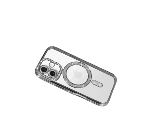 Apple iPhone 17 Joke Simli Magneticsafe Kılıf - Gümüş
