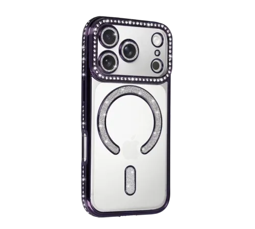 Apple iPhone 17 Pro Joke Simli Magneticsafe Kılıf - Derin Mor