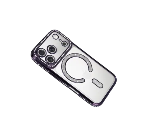 Apple iPhone 17 Pro Joke Simli Magneticsafe Kılıf - Derin Mor