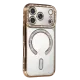 Apple iPhone 17 Pro Joke Simli Magneticsafe Kılıf - Gold