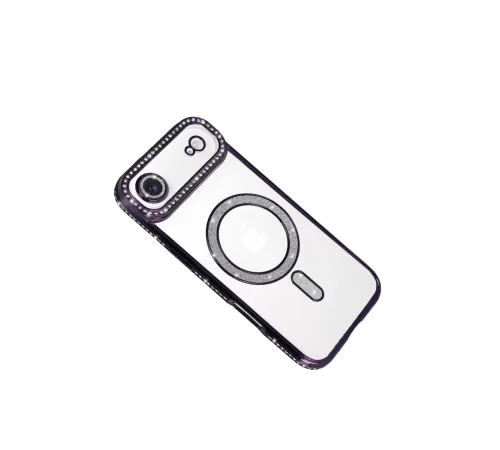 Apple iPhone 17 Air Joke Simli Magneticsafe Kılıf - Derin Mor