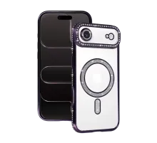 Apple iPhone 17 Air Joke Simli Magneticsafe Kılıf - Derin Mor