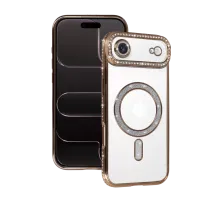 Apple iPhone 17 Air Joke Simli Magneticsafe Kılıf - Gold