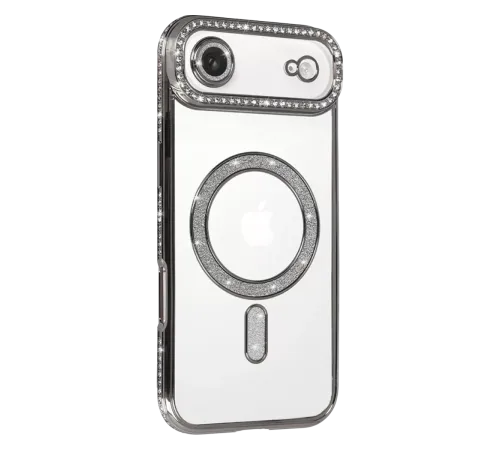 Apple iPhone 17 Air Joke Simli Magneticsafe Kılıf - Gümüş