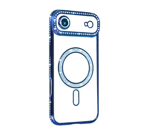 Apple iPhone 17 Air Joke Simli Magneticsafe Kılıf - Mavi