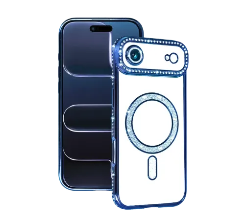 Apple iPhone 17 Air Joke Simli Magneticsafe Kılıf - Mavi