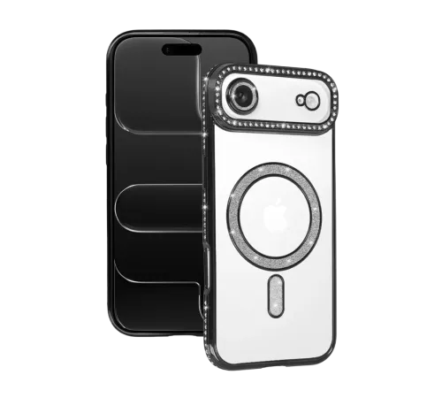 Apple iPhone 17 Air Joke Simli Magneticsafe Kılıf - Siyah