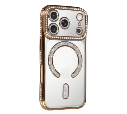 Apple iPhone 17 Pro Max Joke Simli Magneticsafe Kılıf - Gold
