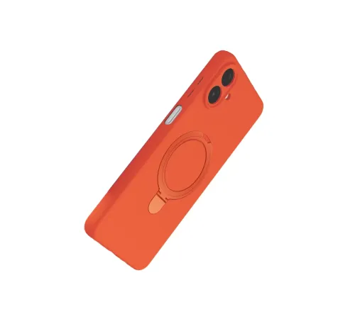 Samsung Galaxy A07 4G Regal Magsafe Standlı Kapak - Turuncu