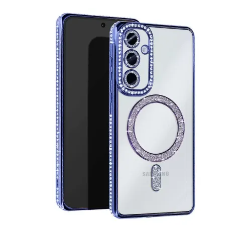 Samsung Galaxy A17 5G Joke Simli Magneticsafe Kılıf - Mavi