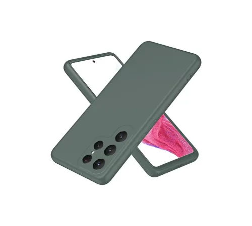 Samsung Galaxy S25 Ultra Kılıf First Silikon - Koyu Yeşil