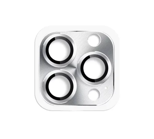 Apple iPhone 16 Pro Max Pers Alüminyum Kamera Lens - Gümüş