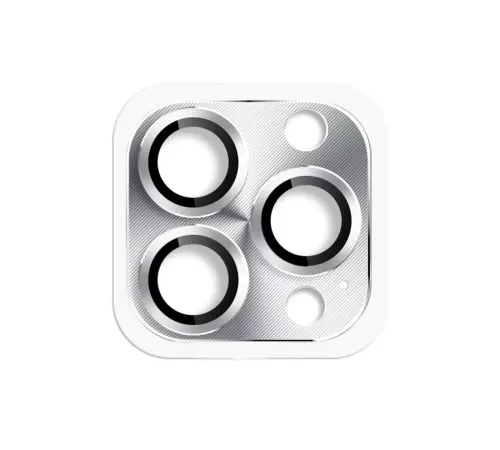Apple iPhone 16 Pro Max Pers Alüminyum Kamera Lens - Gümüş