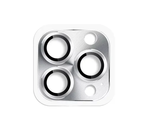 Apple iPhone 16 Pro Max Pers Alüminyum Kamera Lens - Gümüş
