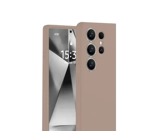 Samsung Galaxy S25 Ultra Kılıf Nano içi Kadife Silikon - Pudra