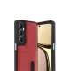 Realme C65 Sara Kartvizitli Deri Kılıf - Kırmızı