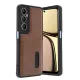 Realme C65 Sara Kartvizitli Deri Kılıf - Taba