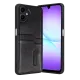 Samsung Galaxy A07 4G Sara Kartvizitli Deri Kılıf - Siyah