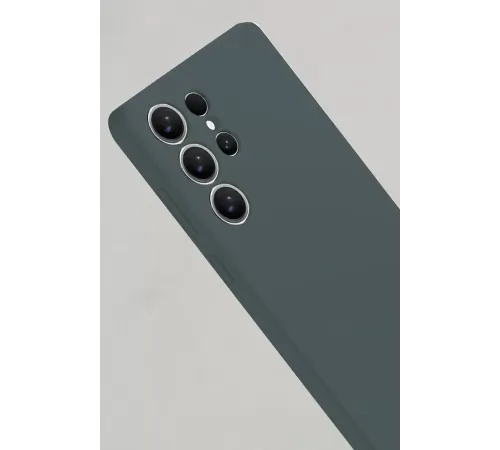 Samsung Galaxy S25 Ultra Kılıf Nano içi Kadife Silikon - Koyu Yeşil
