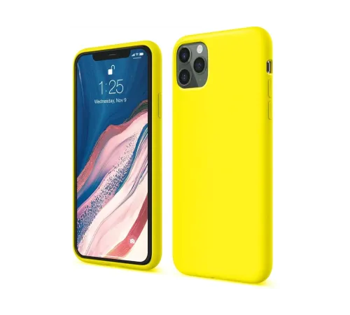 Apple iPhone 11 Pro Kılıf First Silikon - Sarı