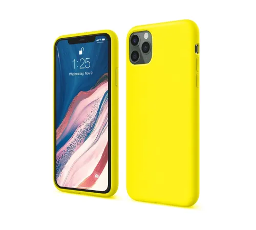 Apple iPhone 11 Pro Kılıf First Silikon - Sarı