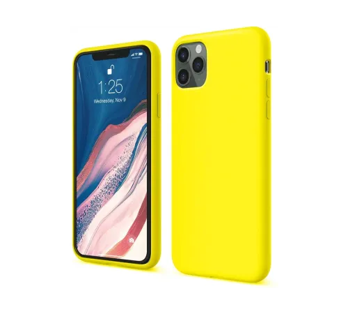 Apple iPhone 11 Pro Kılıf First Silikon - Sarı