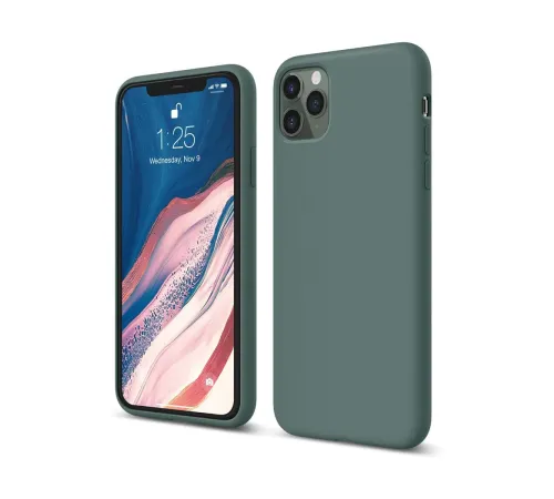 Apple iPhone 11 Pro Kılıf First Silikon - Koyu Yeşil