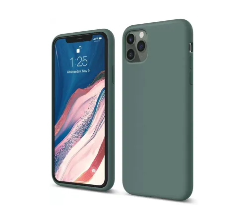 Apple iPhone 11 Pro Kılıf First Silikon - Koyu Yeşil