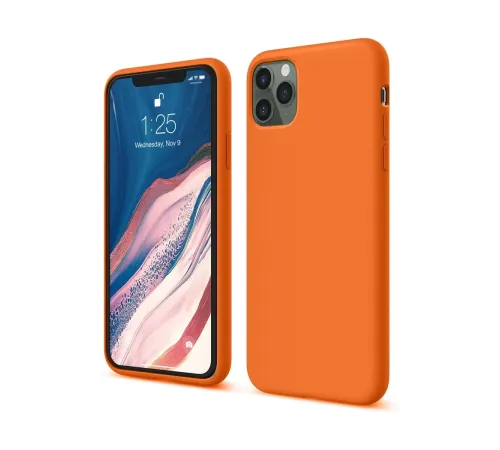 Apple iPhone 11 Pro Kılıf First Silikon - Turuncu