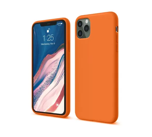 Apple iPhone 11 Pro Kılıf First Silikon - Turuncu