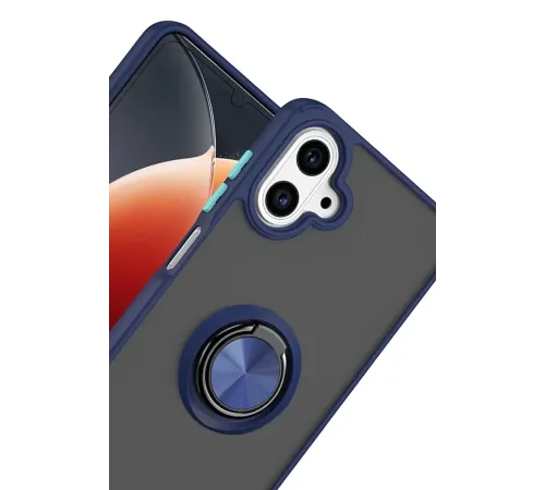 Samsung Galaxy A07 4G Montreal Yüzüklü Silikon Kapak - Lacivert