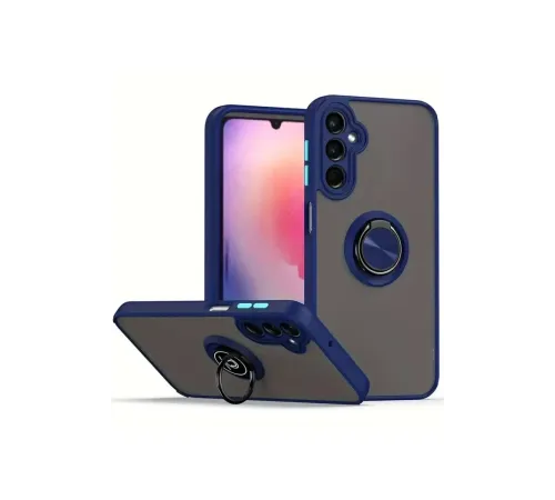 Samsung Galaxy A17 5G Montreal Yüzüklü Silikon Kapak - Lacivert