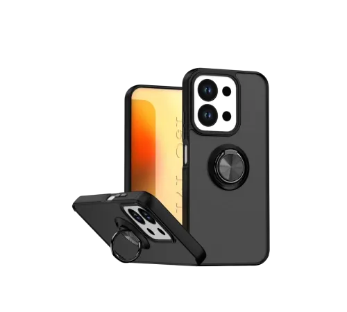 Xiaomi Redmi 15C 4G Montreal Yüzüklü Silikon Kapak - Siyah