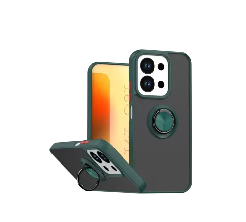 Xiaomi Redmi 15C 4G Montreal Yüzüklü Silikon Kapak - Yeşil