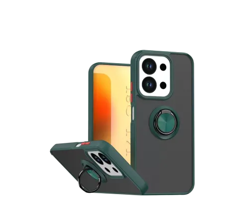 Xiaomi Redmi 15C 4G Montreal Yüzüklü Silikon Kapak - Yeşil