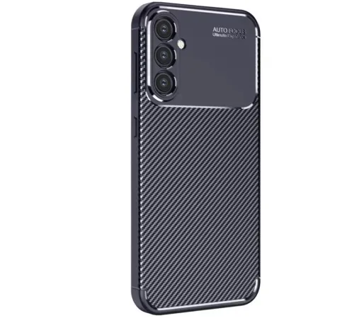 Samsung Galaxy S25 Kılıf Auto Focus Karbon Kapak - Lacivert